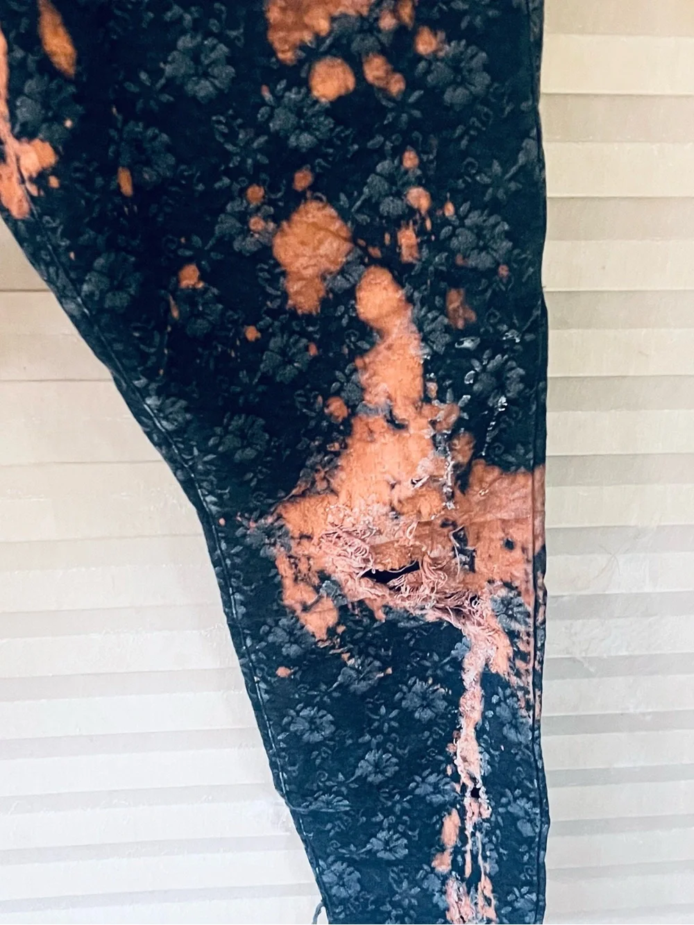 Banana Republic Black and Copper Bleach-Effect Skinny Jeans